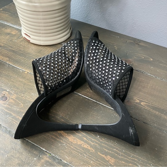 coconuts by matisse Heels 10 Black Mules Slip-on Embellished Sparkle - Picture 6 of 11